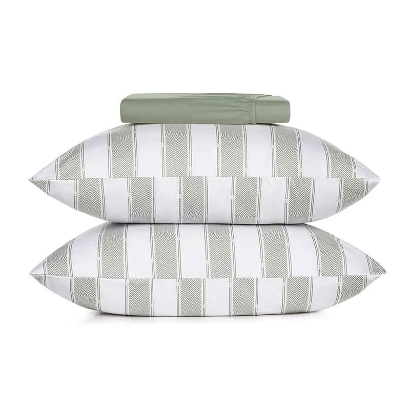 1,58M X 1,98M X 40CM-JOGO CAMA SIMPLES 3PC MALHA 100% ALGODAO. - TRILHO