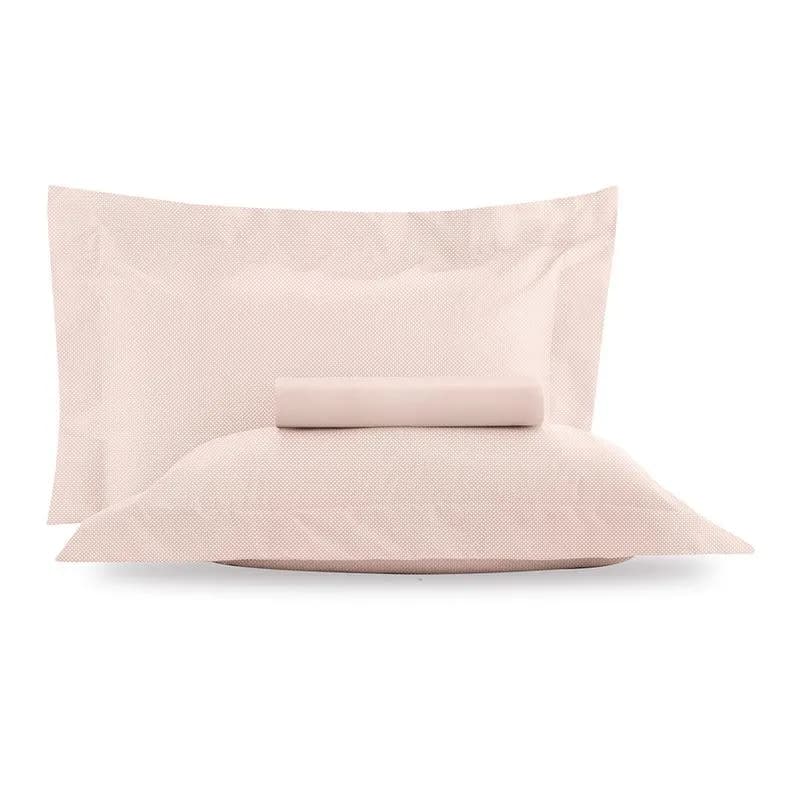 1,93M X 2,03M X 40CM-JOGO CAMA SIMPLES 3PC ALGODAO LUX 200F - INSPIRE ROSA