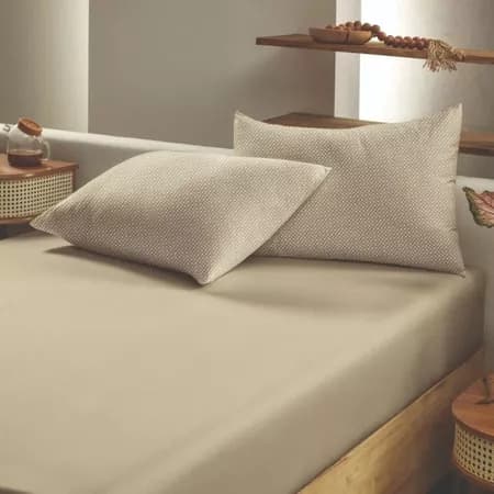 1,93M X 2,03M X 40CM-JOGO CAMA SIMPLES 3PC TOQUE ACETINADO - SLIM PORCELANA