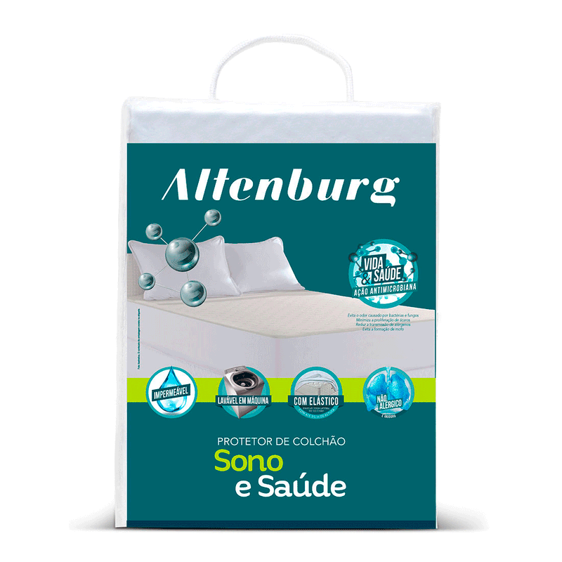 1,93M X 2,03M X 40CM-PROTETOR COLCHAO C/ELASTICO IMP. SONO E SAUDE - BRANCO