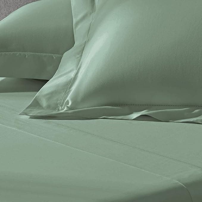 2,60M X 2,70M-JOGO CAMA 4 PC CETIM SUBLIME PONTO AJOUR - VERDE CREAM
