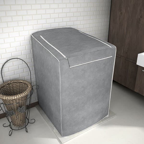 CAPA P/ MAQUINA DE LAVAR ROUPA ELETROLUX 10kg / BRASTEMP 10 a 12kg / CONSUL 10 a 12kg CINZA