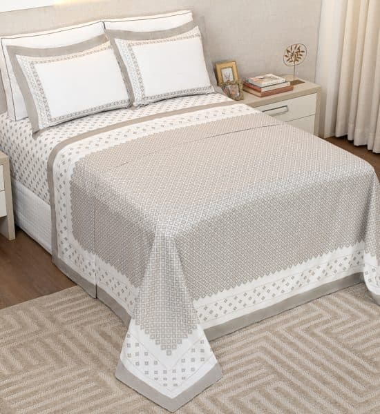 JG. CAMA ENCANTO CASAL 04 PCS POL. - TRAMA