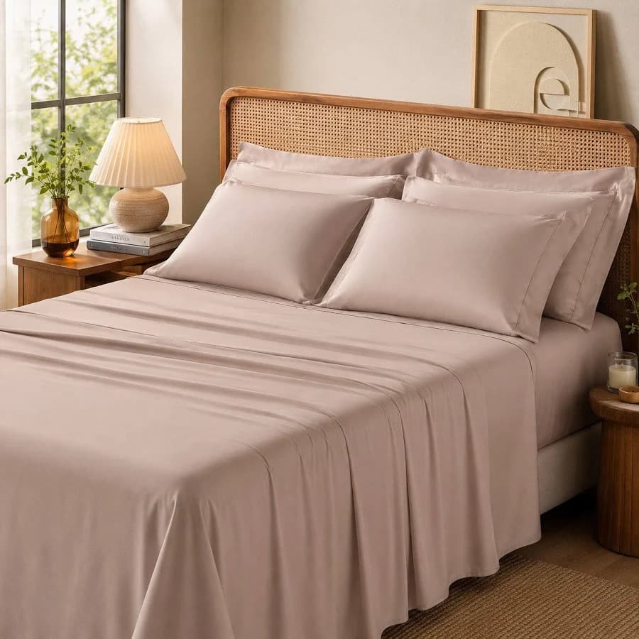 JOGO DE CAMA KING 2,60m x 2,80m BAMBU - ROSA SOFT 7909899041121