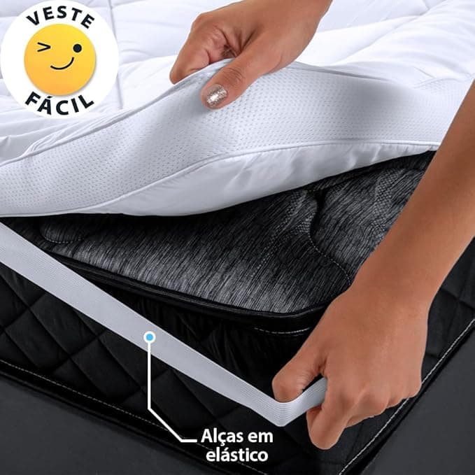 PILLOW TOP TOQUE DE PLUMAS TESSI QUEEN BRANCO