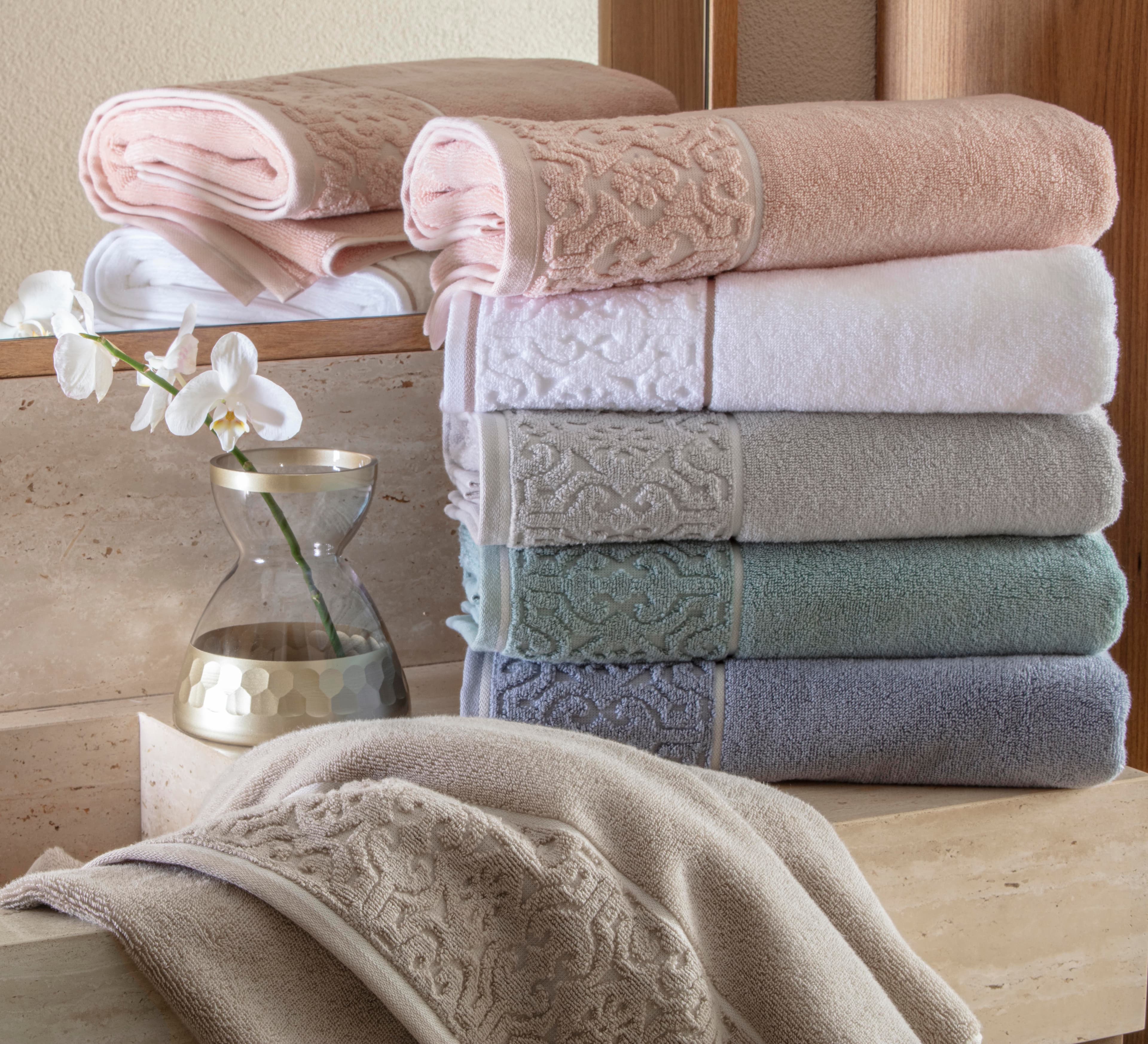TOALHA BANHAO SUPER SOFT ARABESCO ZERO TWIST CORTT CINZA 80 cm X 1,50 m