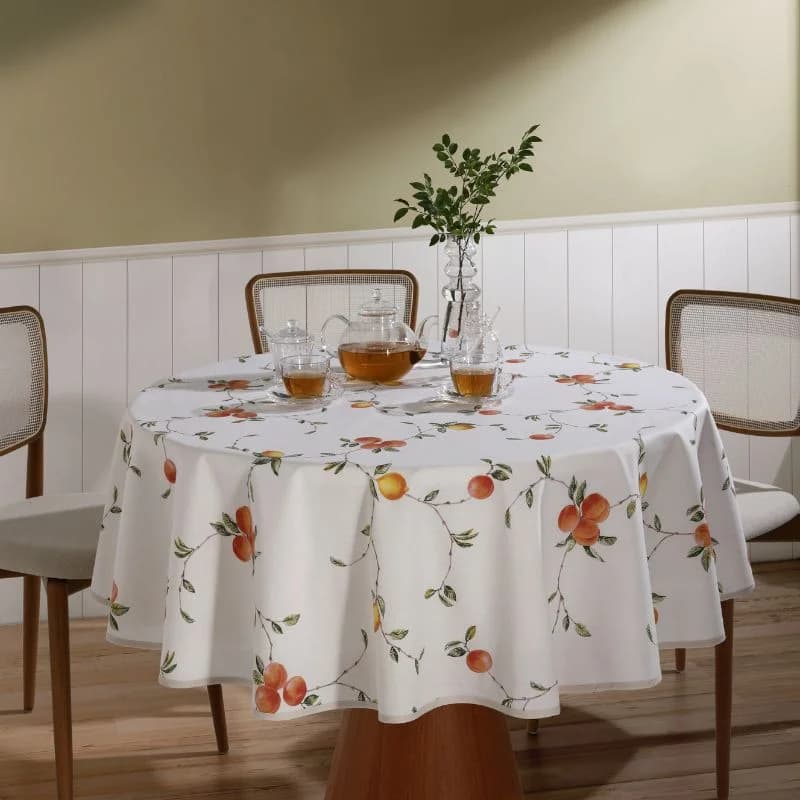 TOALHA DE MESA DOHLER CLEAN ATHENAS ESTAMPADO 1,60M PESSEGOS UNICA