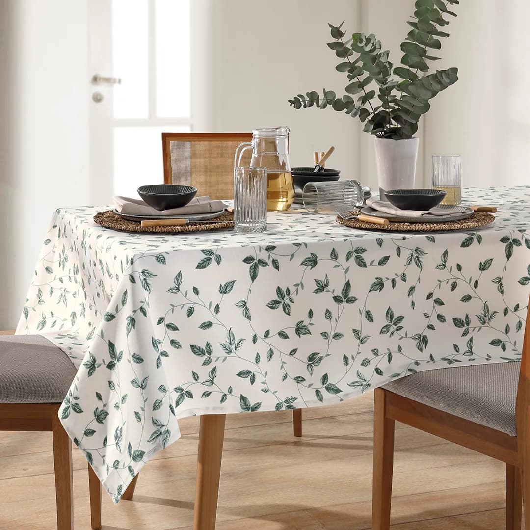 TOALHA DE MESA DOHLER CLEAN ATHENAS ESTAMPADO 1,60M X 2,50M BOTANICA 01 UNICA