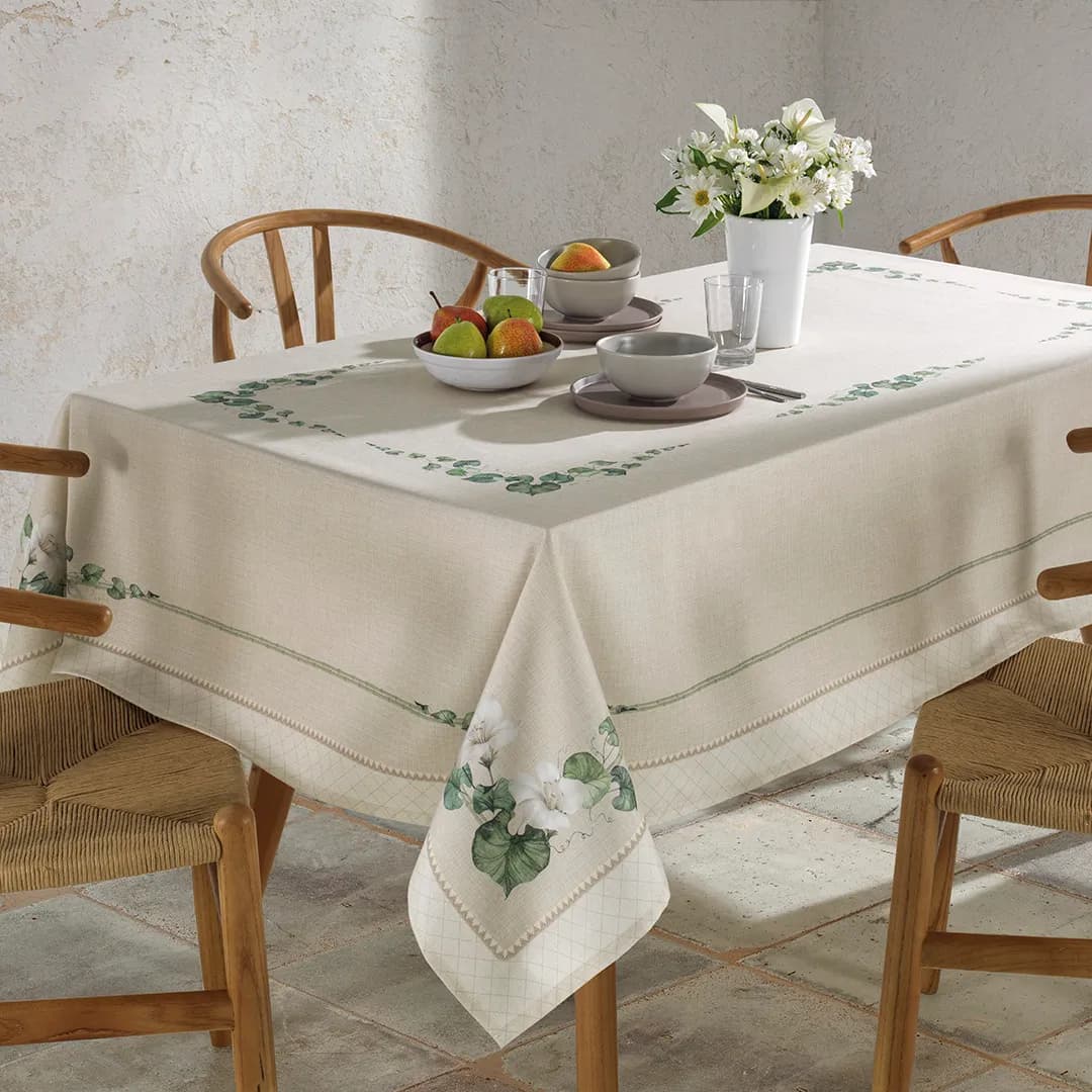 TOALHA DE MESA DOHLER CLEAN RENOVA ESTAMPADO DIGITAL 1,40M X 2,10M BOTANICA D UNICA
