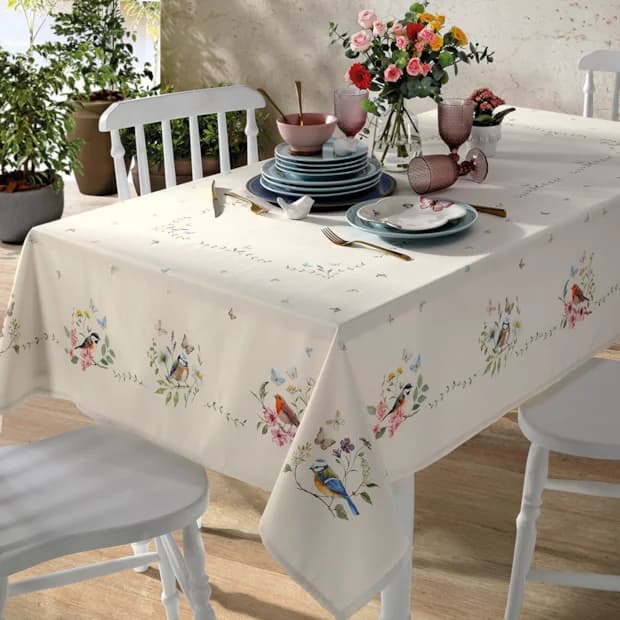 TOALHA DE MESA DOHLER CLEAN RENOVA ESTAMPADO DIGITAL 1,60M X 2,70M JARDIM D UNICA