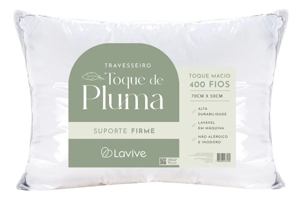 TRAV. TOQUE DE PLUMA FIRME 70CM X 50CM POL. - BRANCO